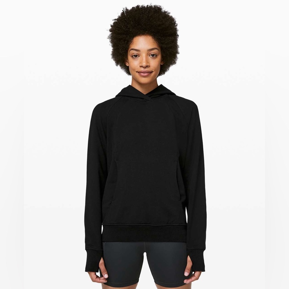 Lululemon Scuba Pullover - Black Cotton Hoodie Sweatshirt